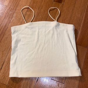 Yellow ribbed American Eagle Tank Top